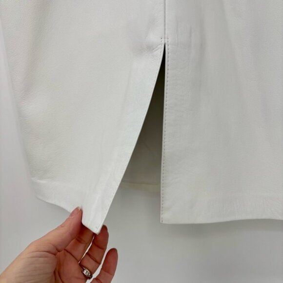 Danier White Genuine Leather Pencil Skirt Size 4 - Picture 6 of 10